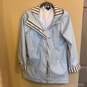 Topshop Baby blue rain jacket